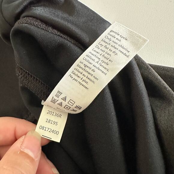 Spanx Women's Black Moto Faux Leather Liquid Leggings Size Large Vegan Staple - Picture 9 of 10